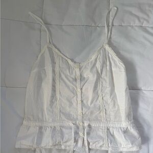 Brandy Melville White Button-Down Camisole